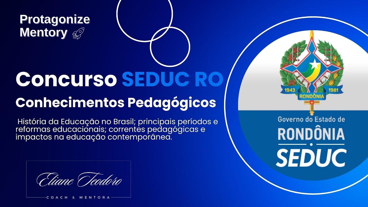 Concurso SEDUC RO | Conhecimentos Pedagógicos: História da Educação