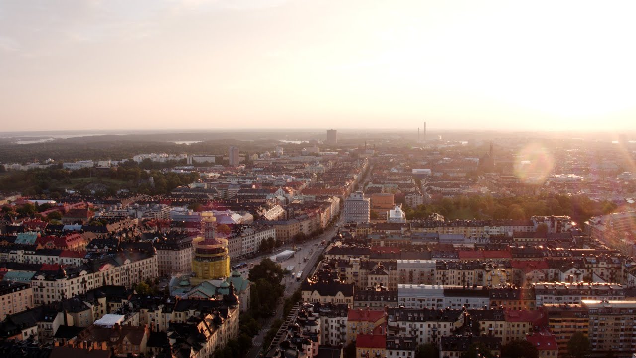 3351. Vasastaden Drone Stock Footage Video