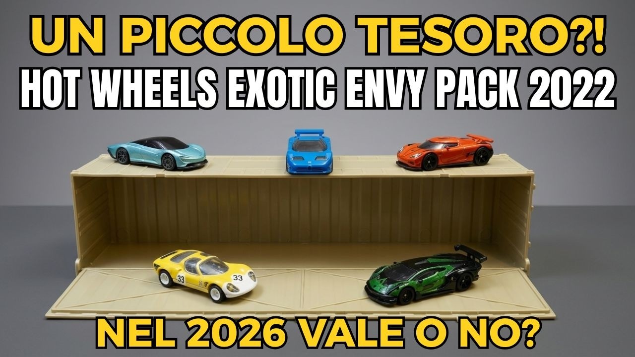 Hot Wheels Exotic Envy 2022 premium container set. Vale la pena nel 2026? Analisi e recensione