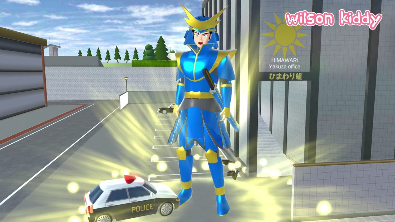 Takagi Jadi Ubiman Raksasa vs Mobil Polisi dan Geng Yakuza | Sakura School| Game Wilson Kiddy
