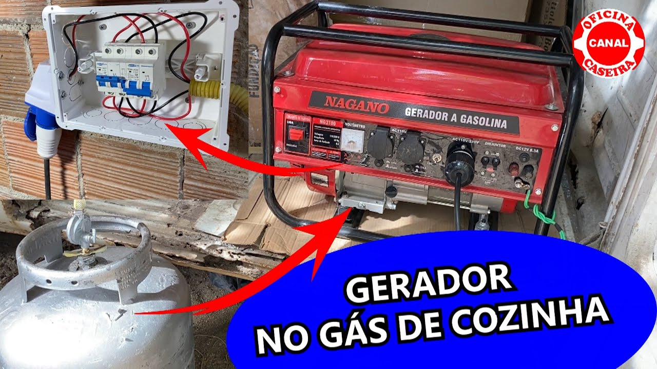 GERADOR DE ENERGIA ALIMENTANDO A CASA TODA NO GÁS DE COZINHA.