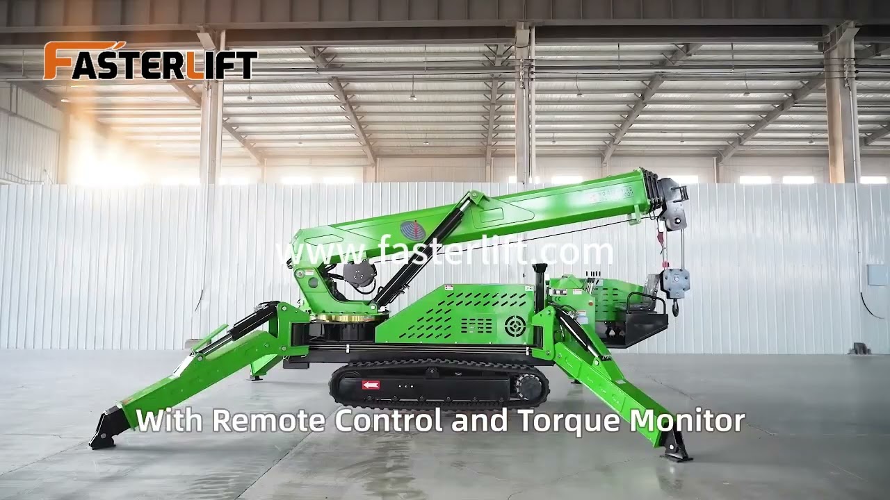 Capacity 8 Ton Mini Green Spider Crane CE Approved Spider Crane display