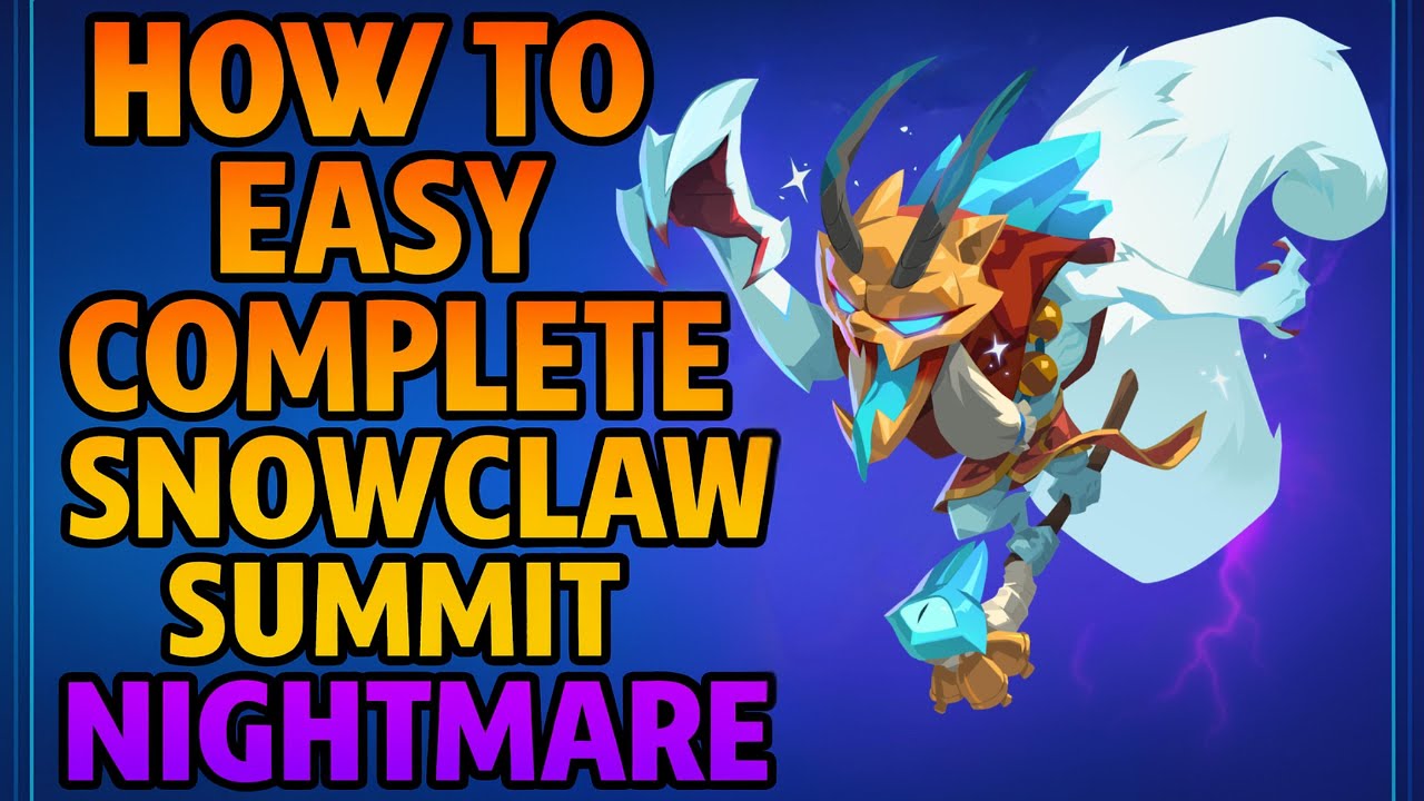 Watch THIS Video to EASILY beat SNOWCLAW SUMMIT NIGHTMARE  | MO.CO #joinmoco #moco #gaming