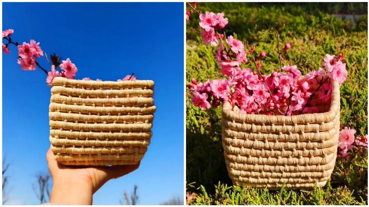 How to Make a Corn Husk basket 🧺 | Beautiful Nature Craft Idea #amschool #art #trending