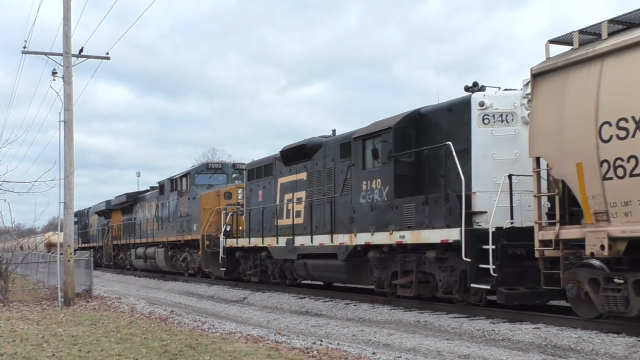 CGRX 6140 High Hood GP9 Trailing on CSX G057