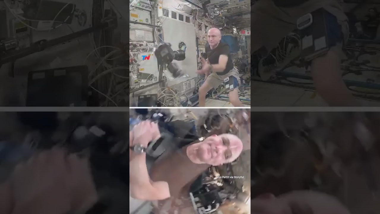 &iquest;ABURRIDO EN EL ESPACIO? Un astronauta se divierte con una c&aacute;mara en gravedad cero