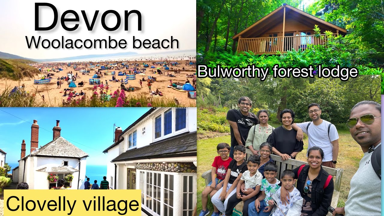 Holiday in Devon|| Salisbury Cathedral|| Bulworthy forest Lodge|| Woolacombe beach||Clovelly Village