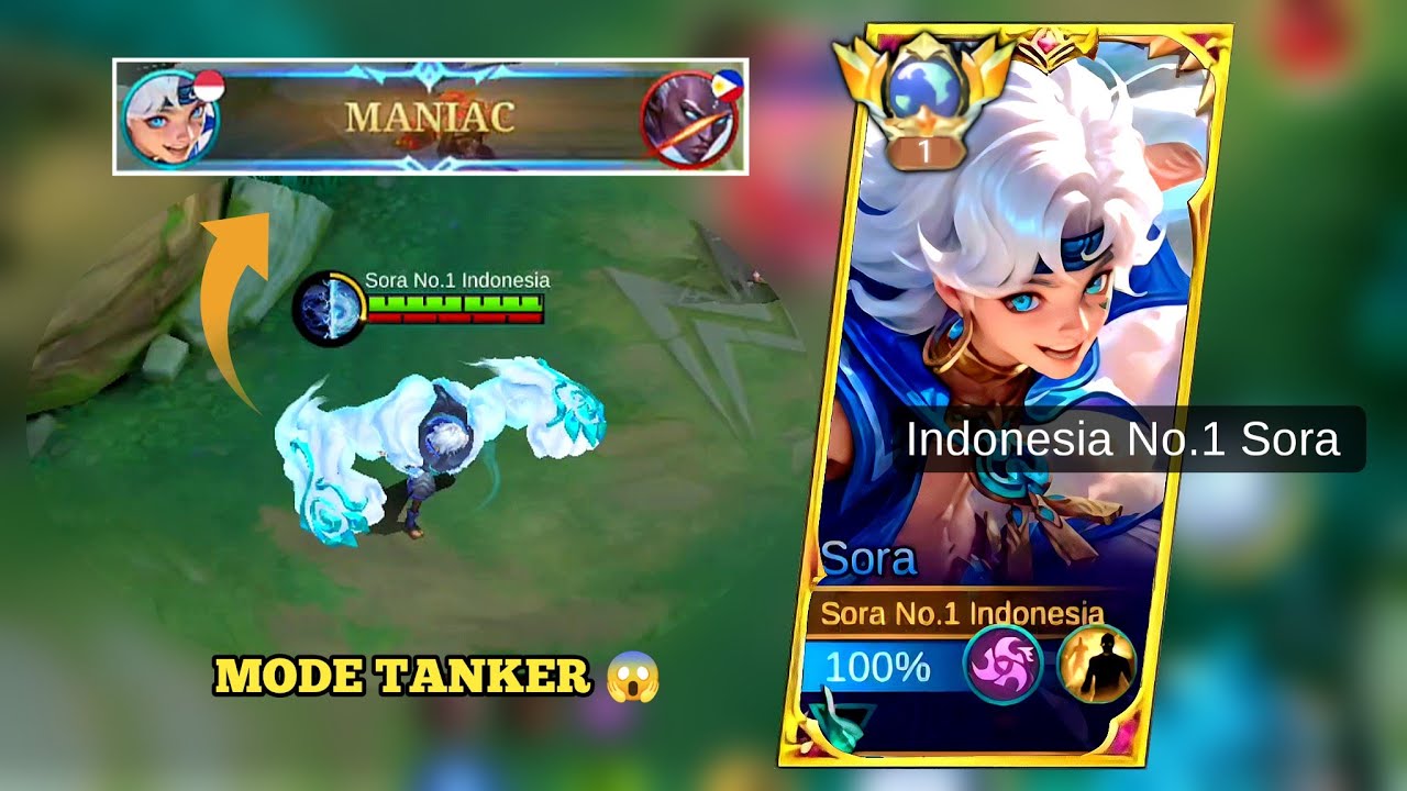 SORA MODE TANKER = AUTO MANIAC!!😱 | TOP GLOBAL SORA BUILD & EMBLEM 2026 | MOBILE LEGENDS