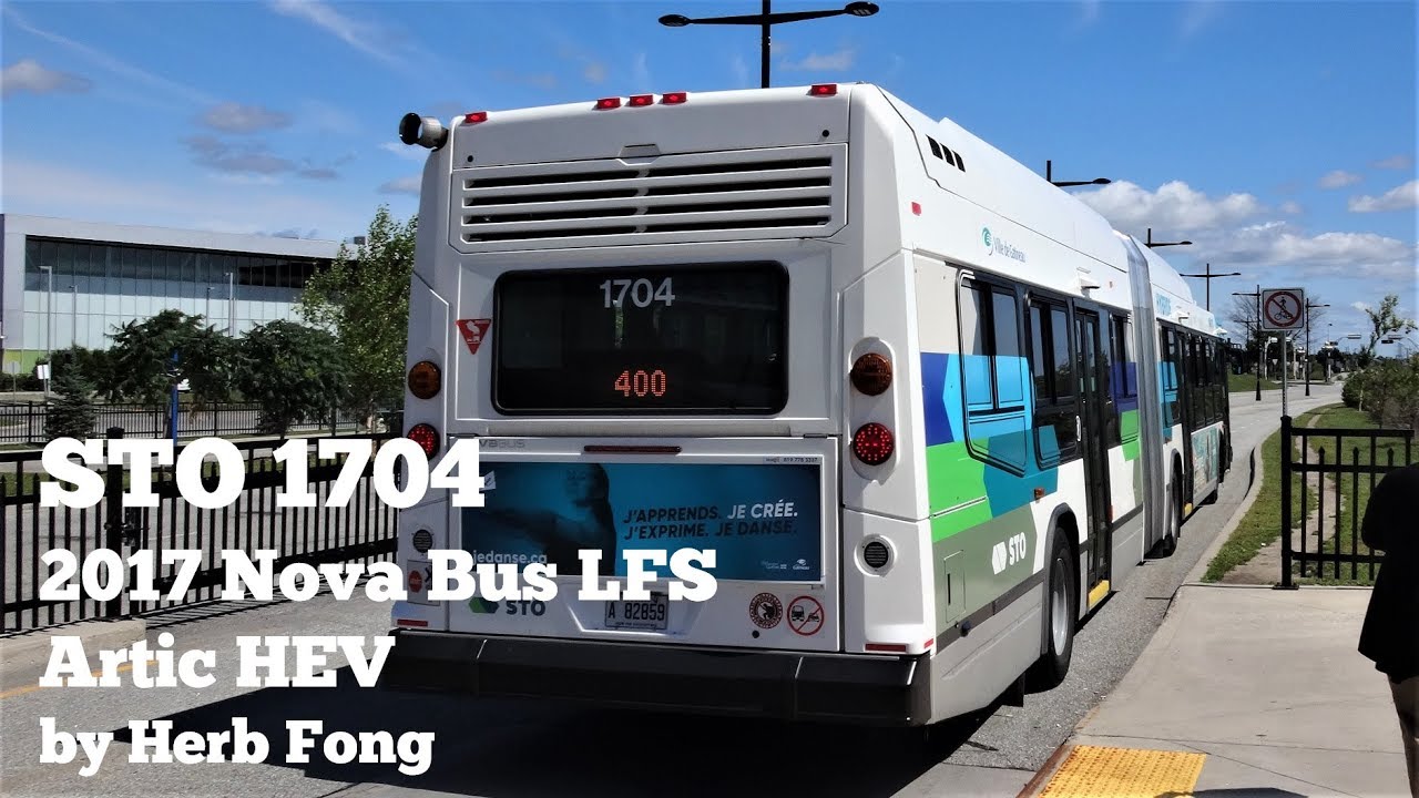 STO Gatineau: a ride on 1704 on 400 Rapibus (2017 Nova Bus LFS Artic HEV)