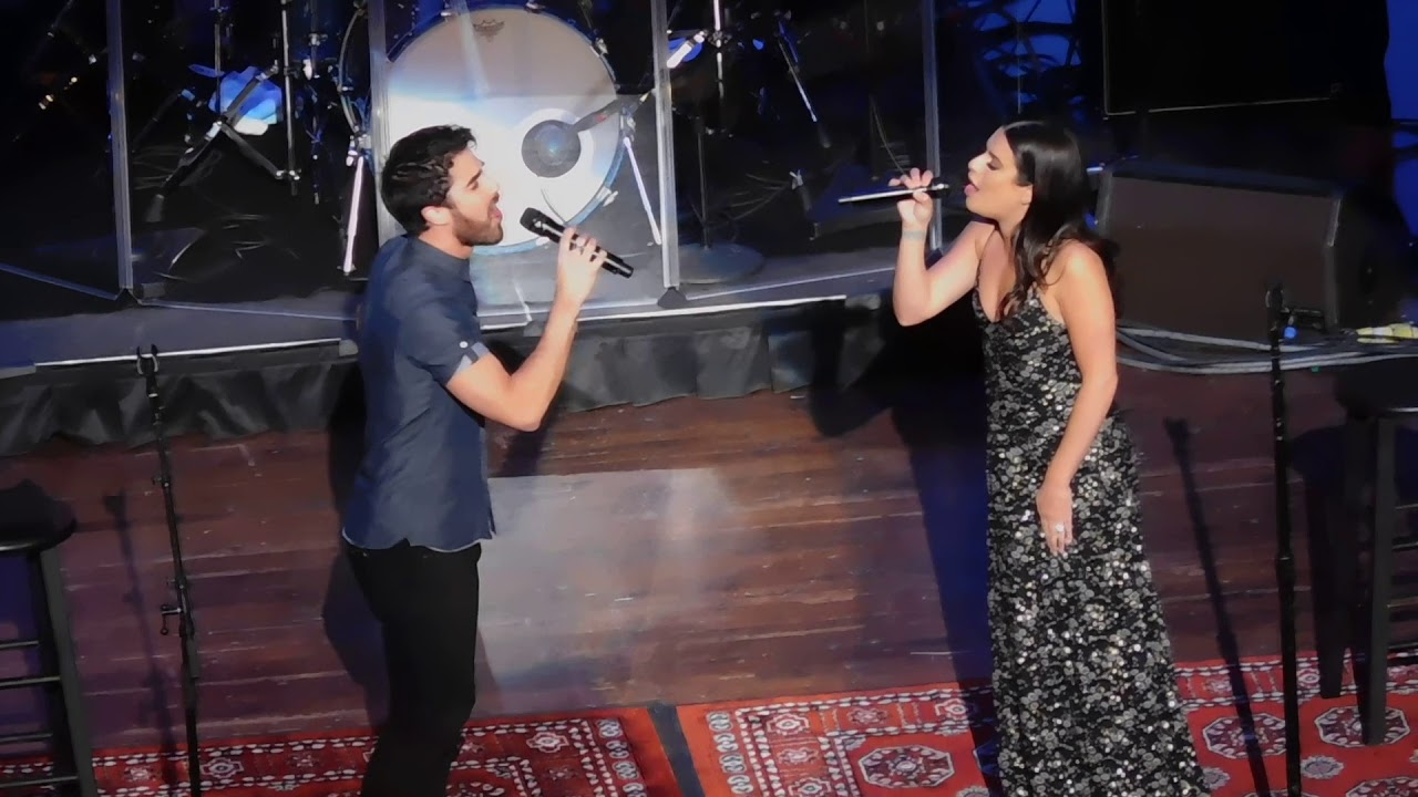 Lea Michele and Darren Criss chatting & singing Suddenly Seymour in Columbus