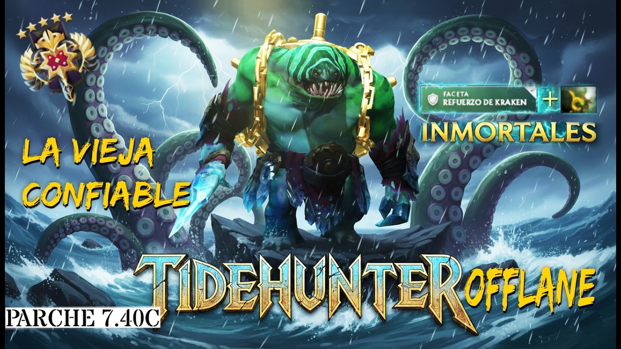 ¡INMORTAL! 🌊 Por qué TIDEHUNTER es Imbatible con REFUERZO DE KRAKEN y PIPA
