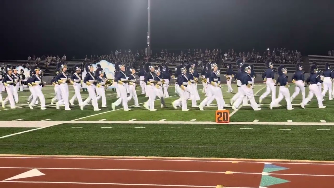 Otsego Marching Band at the 2025 Otsego Band Invitational