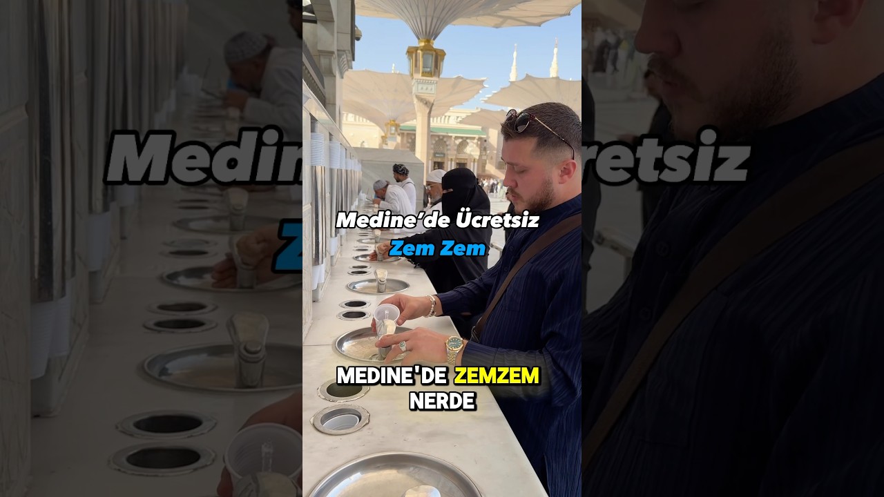 Medine'de 310 numaralı kapının oradaki zemzem doldurma noktasından zemzemlerinizi alabilirsiniz