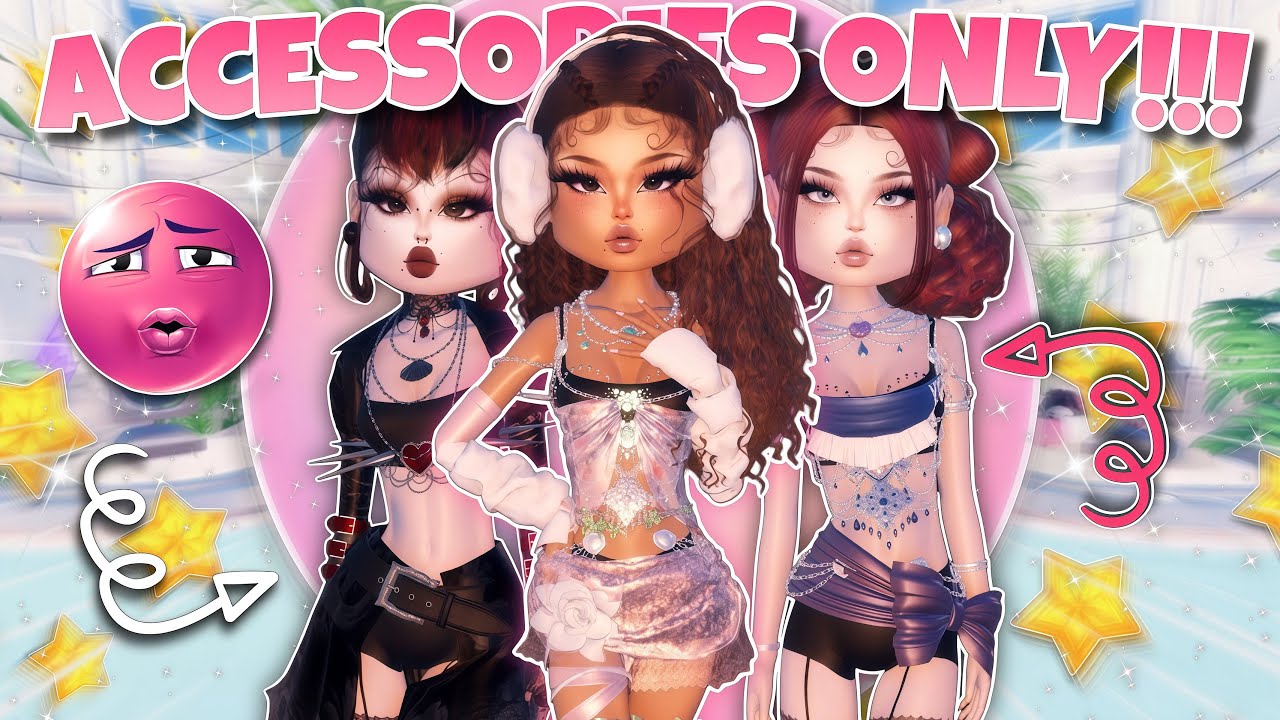 ONLY Using *ACCESSORIES* In Dress To Impress!! NO Clothes Allowed!! (ROBLOX)