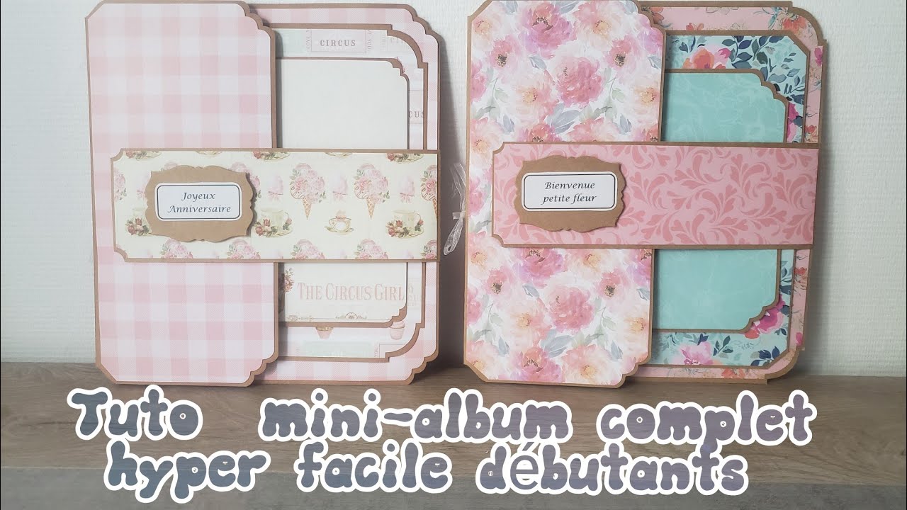 TUTO COMPLET MINI ALBUM HYPER FACILE AVEC 3 FEUILLES A4, papier Action