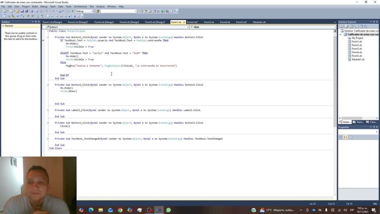 Formularios en visual basic 2010 con if-else y selec case