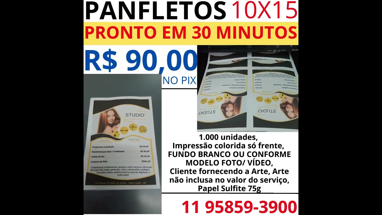 1.000 panfletos pronto em 30 minutos #shorts #panfleto #panfletos