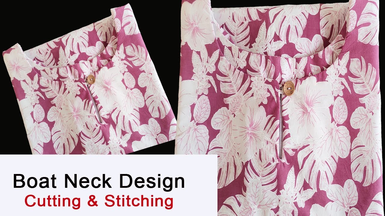 Boat Neck Design Cutting& Stitching in Malayalam | AdornHub