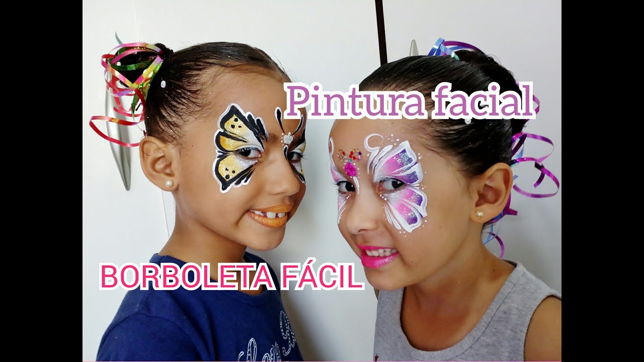 Pintura facial borboleta fácil