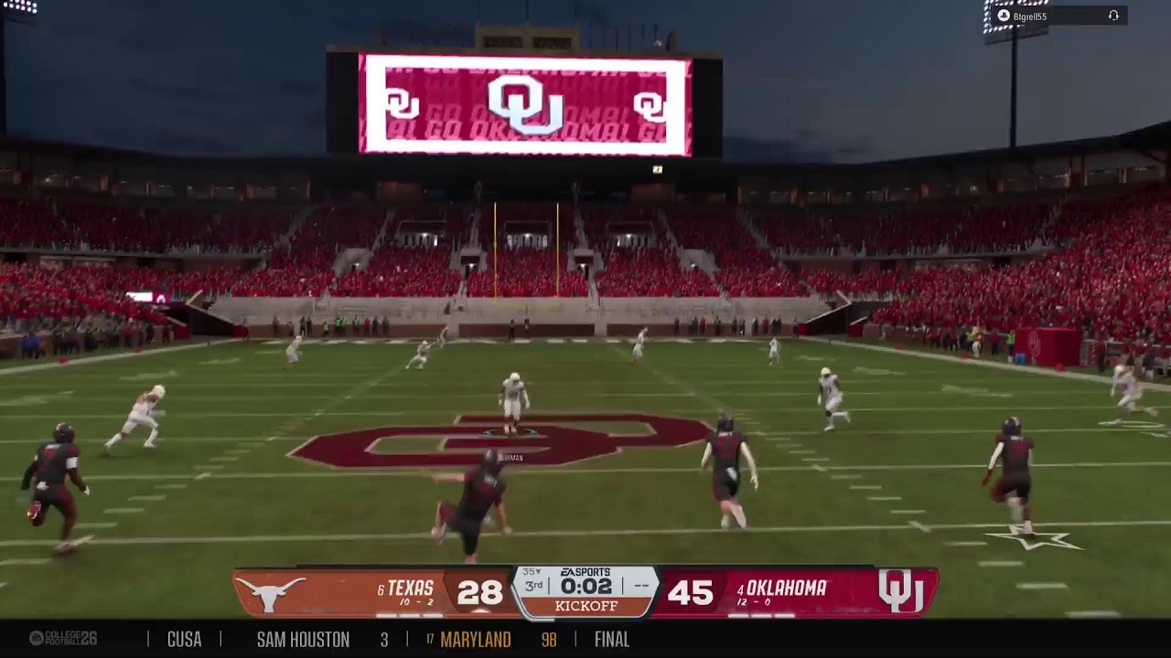 Texas vs Oklahoma red river 2 sec champ