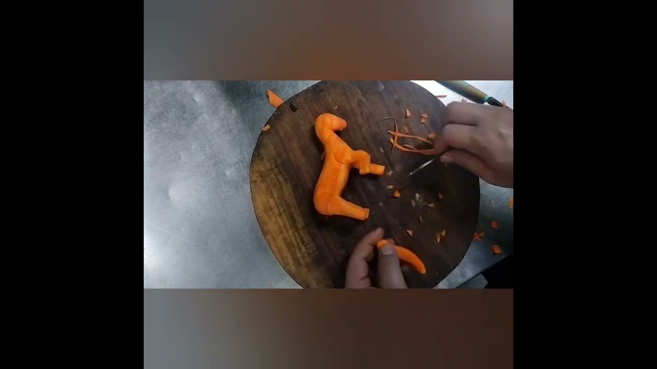 Horse 🐎 carving art' step by step 
