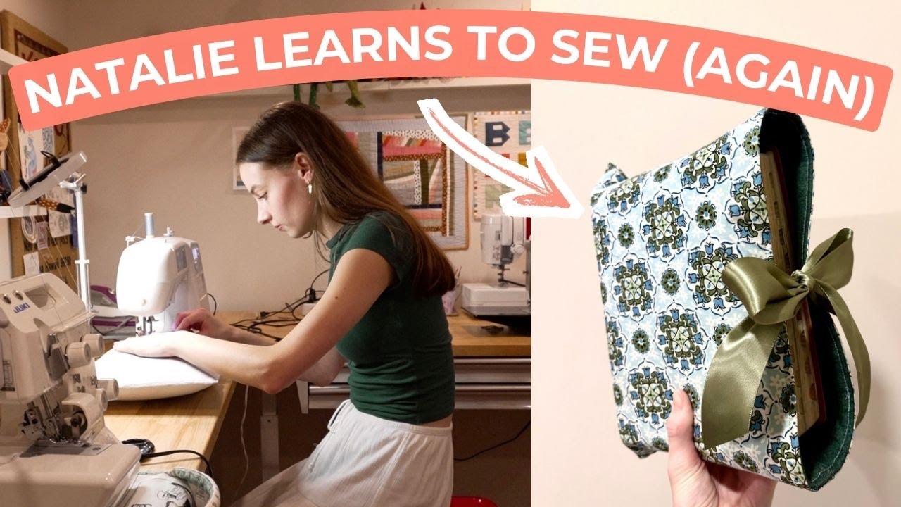 Cottage Core Book Sleeve Tutorial (with my special guest!)