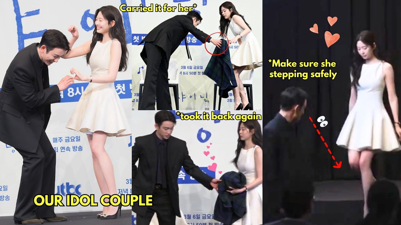 Jinyoung looked back to make sure Minju was stepping safely!! A prince doing his princely things