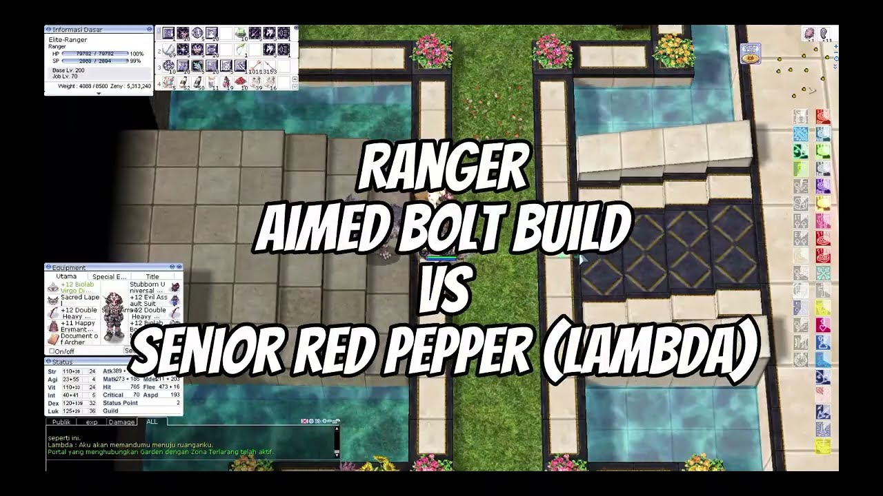 Ragnarok Online [ROFL] : Ranger Aimed Bolt Build VS Senior Red Pepper