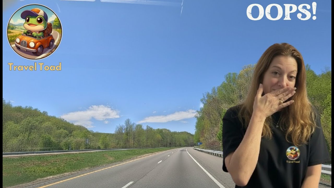 Mrs. Travel Toad Gets a Little TOO Cozy - OOPS! | I‑64 Road Trip: Orange to Staunton — Scenic Views