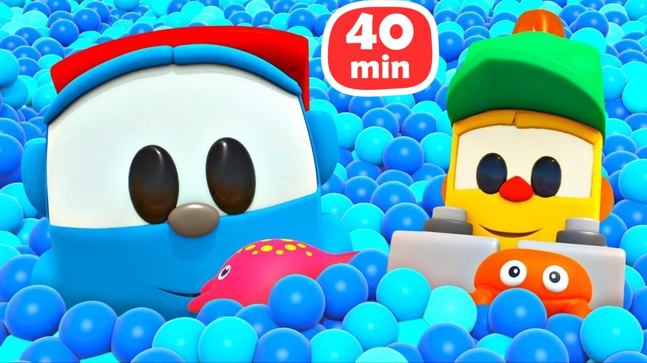 L&eacute;o le camion en fran&ccedil;ais. Comptines pour b&eacute;b&eacute; 40 MIN. Apprendre en s'amusant