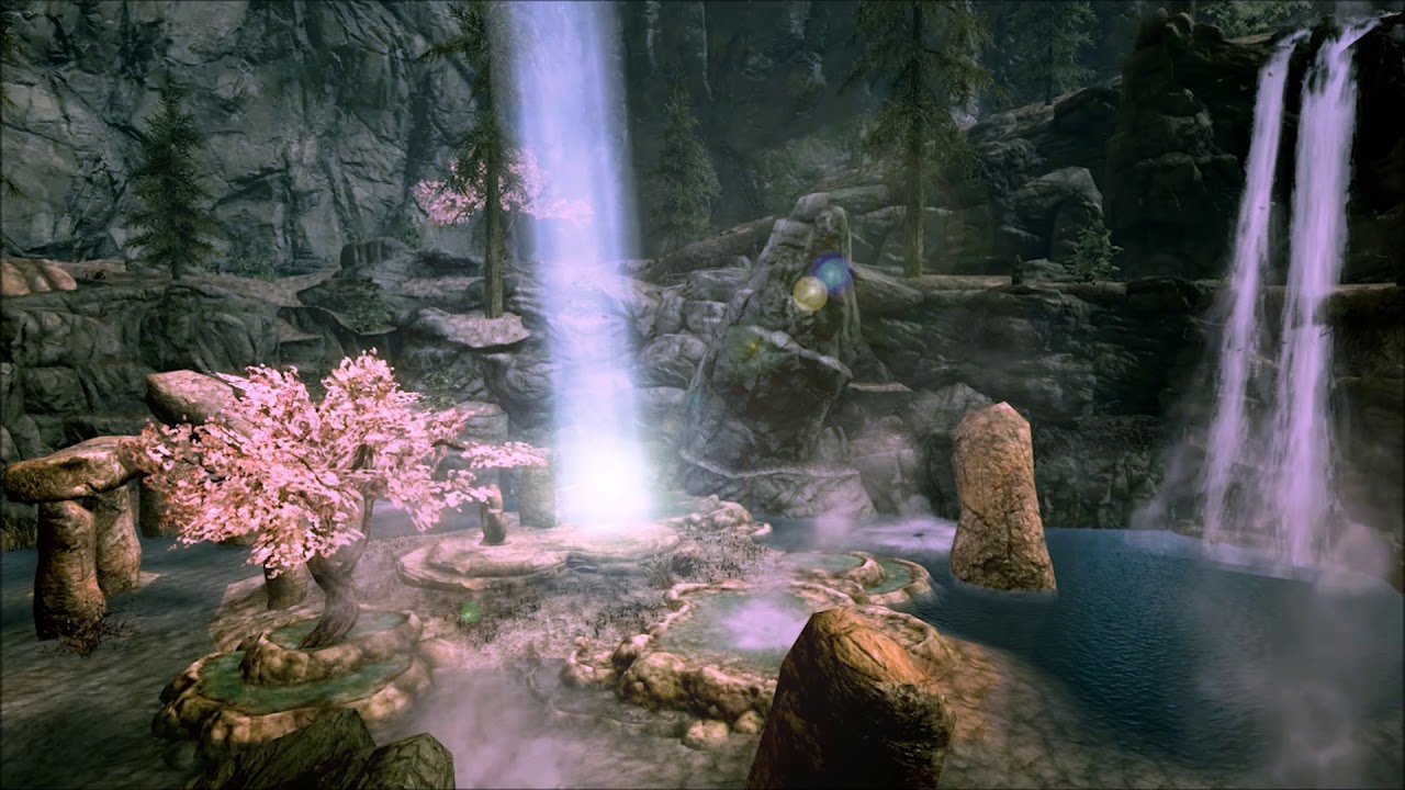 Skyrim - Ancestor Glade Ambiance (waterfalls, white noise, wind)