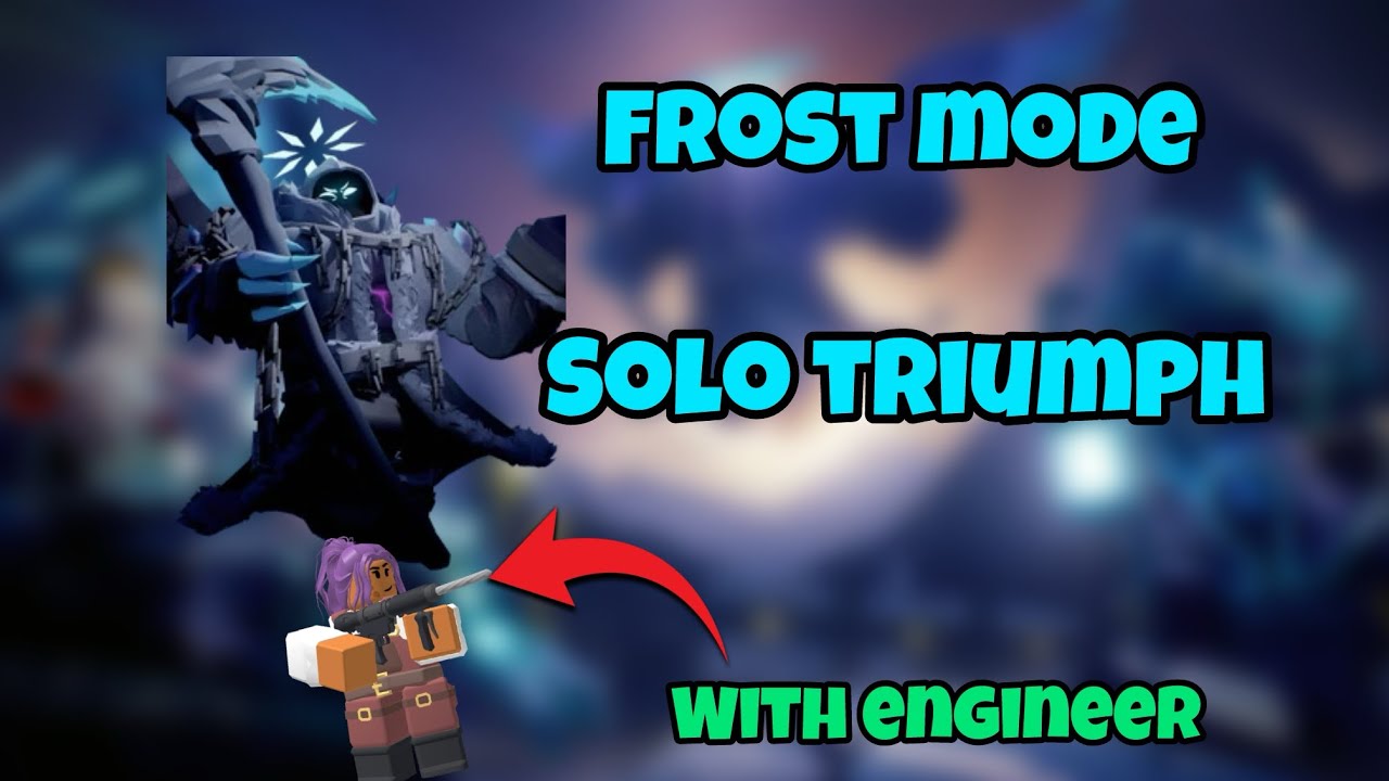 Solo Triumph Frost Mode with ENGINEER! | Roblox Tower Defence Simulator