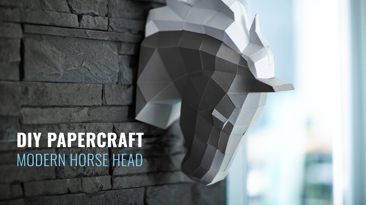 DIY papercraft horse head Tutorial