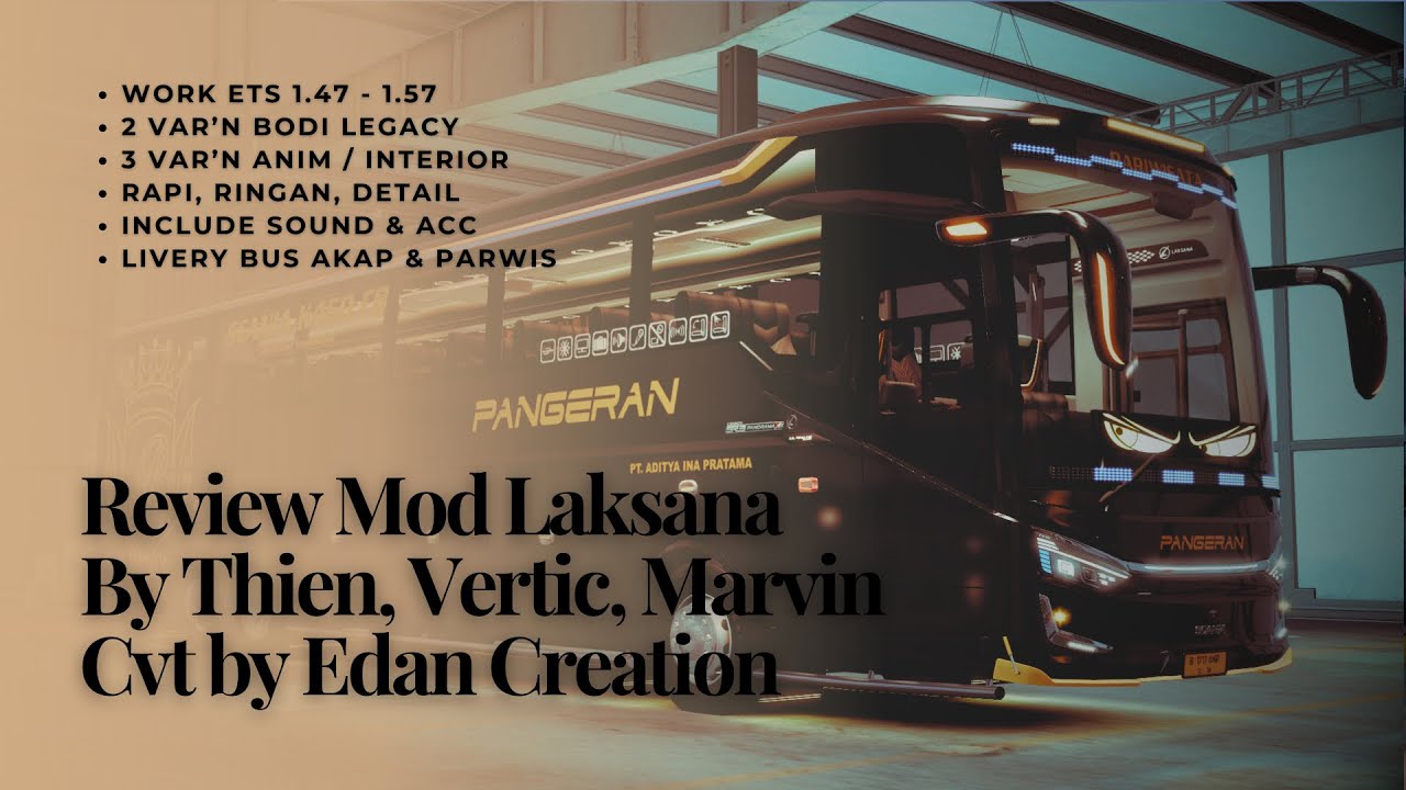 MOD FREE LAGI🔥- Laksana SR3 by Thien, Vertic, Marvin & Edan Creation | ETS 2 Indonesia
