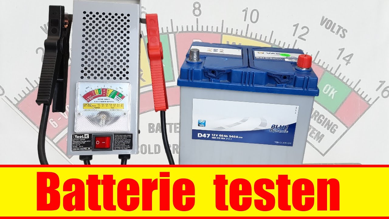 Autobatterie & Lichtmaschine testen - Ruhespannung, unter Last & Ladespannung - 12 Volt Kfz Batterie