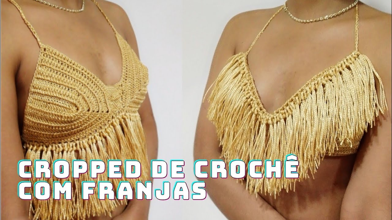 Cropped com Franjas em Crochê/ Top Cropped Crochet
