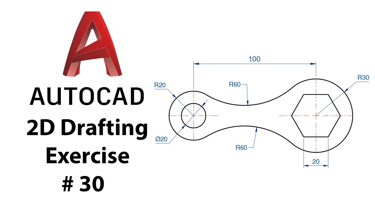 AutoCAD 2D Drafting Exercise # 30 - Basic to Advance in Hindi