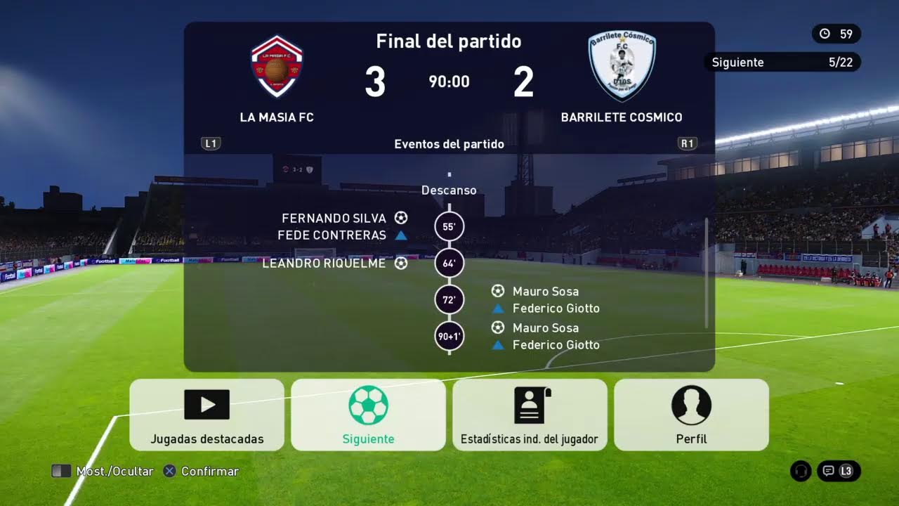 La Masía vs Barrilete Cósmico Liga LEFA