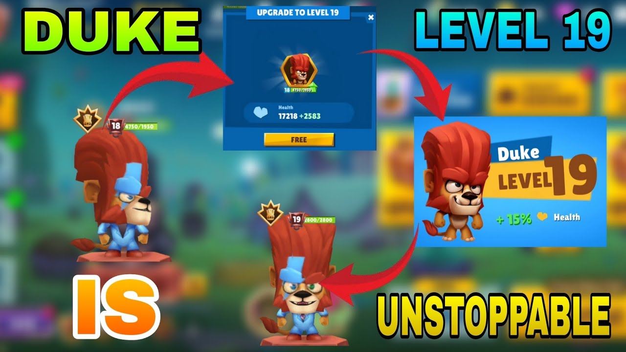 Duke Level Upgrade | Monster Level Duke Is Now Unstoppable | Zooba