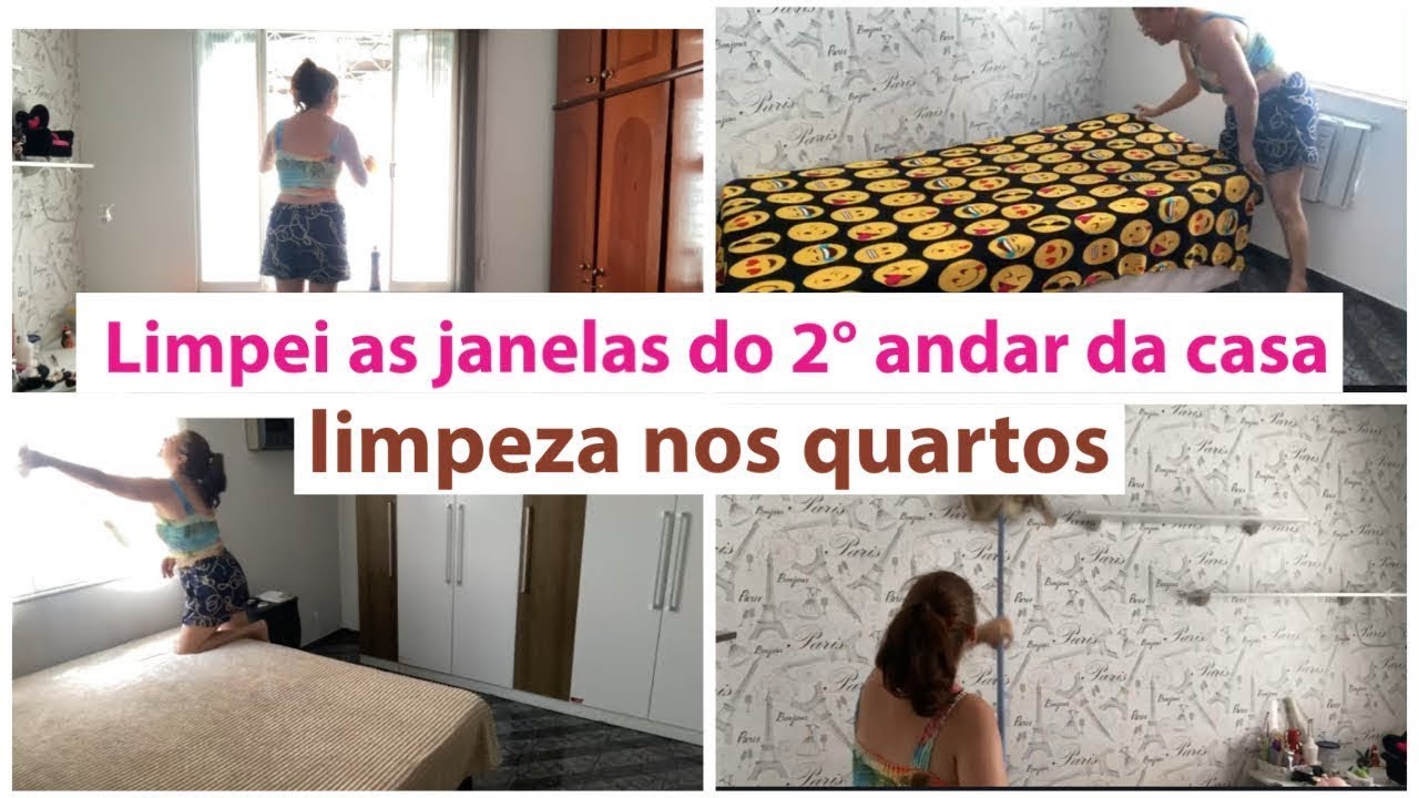 Como estou no carnaval… Limpeza das janelas do 2° andar/quartos