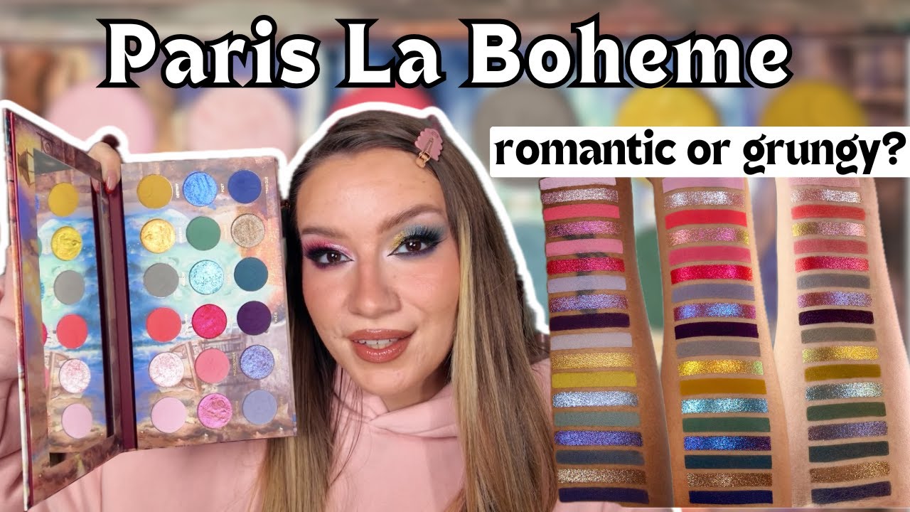 NEW NOMAD Paris La Boheme palette 🇨🇵🥐🥖🗼| swatches, details, 2 LOOKS!