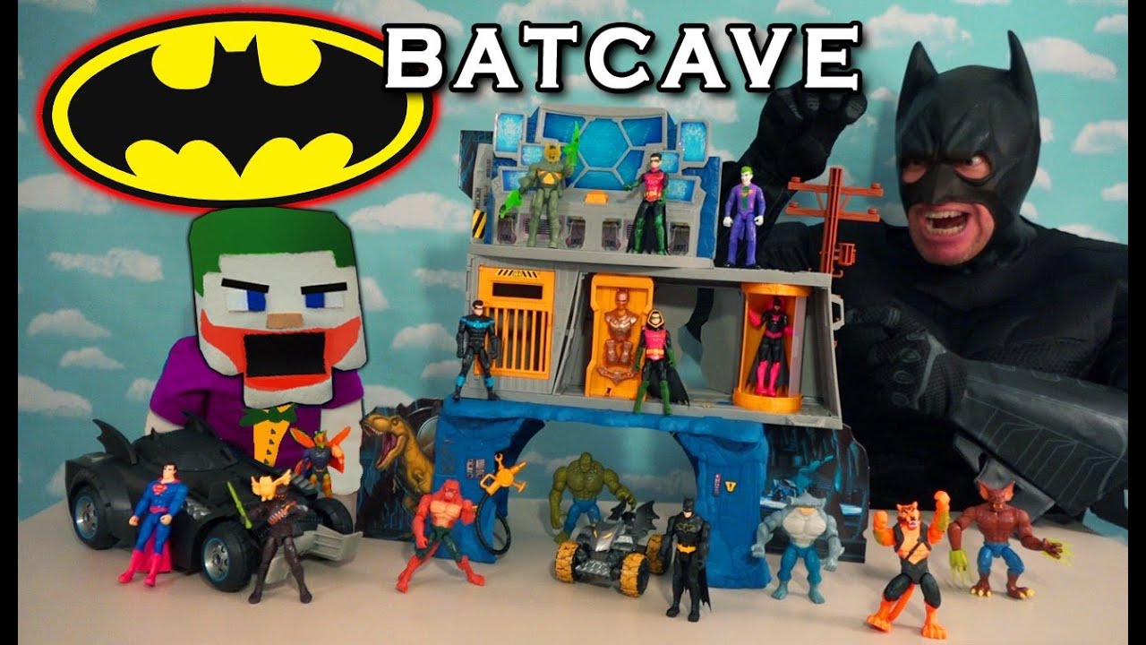 I'M BATMAN!! 3 in 1 BATCAVE Playset vs JOKER! Spin Master Series 3 Toys & Figures Unboxing