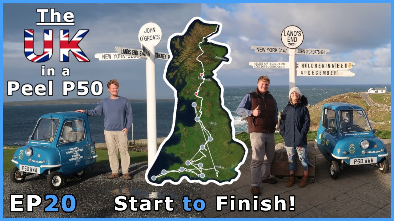 The UK in a Peel P50, episode 20, START TO FINISH!