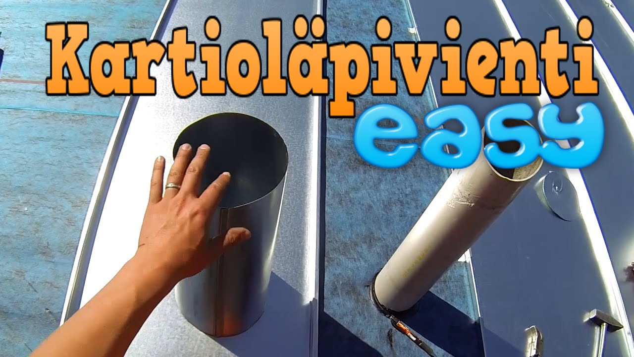 Putkelle läpivienti konesaumakattoon