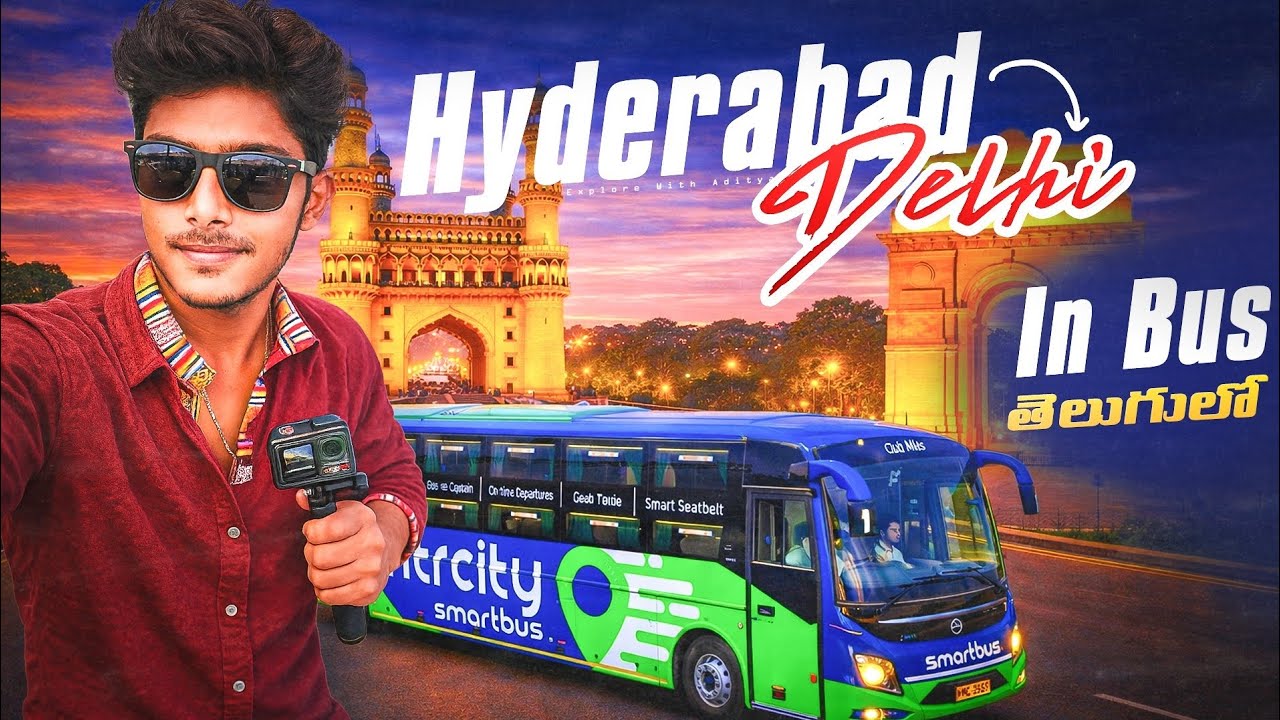 Hyderabad To Delhi Bus Journey || Road Journey In Volvo Sleeper Bus || In Telugu