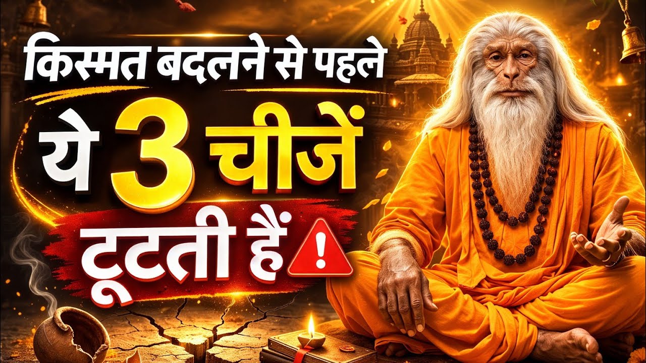 जब किस्मत बदलने वाली होती है तो पहले 3 चीज़ें टूटती हैं | Baba Ji