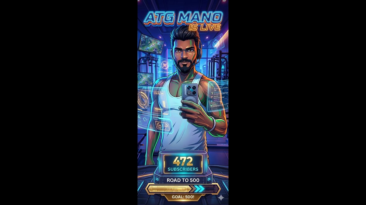 hi friends  500 Subs Goal! Join the Squad! | ATG MANO LIVE   #bgmi #pubg #mobilegame