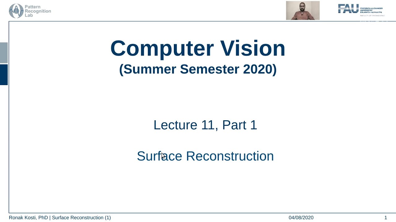Surface Reconstruction (Lecture 11, Part 1)