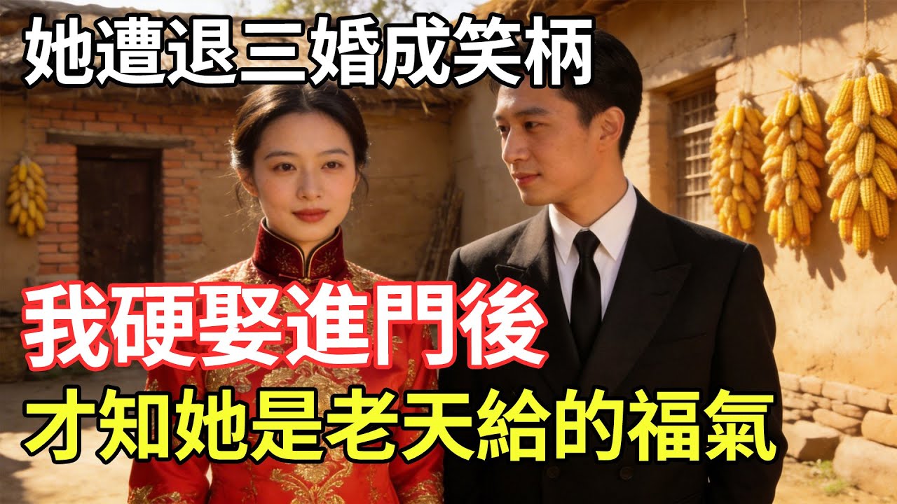 遭退婚三次成了全鎮笑柄，我硬著頭皮迎娶，洞房花燭夜後才懂：那是老天給我的福氣。#時代情感#逆襲#女性成長#南台灣故事#暖心首選#80年代#婚姻經營
