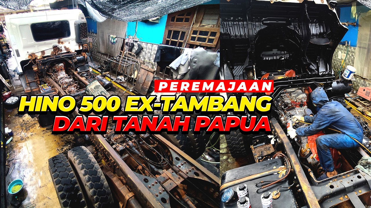 TAK MASUK LOGIKA! Ngerjain Anti Karat & Interior TRUCK HINO 500 Bekas Tambang dari Papua Raya